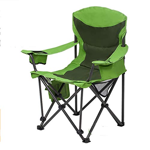 Silla de Pesca para Acampar Plegable Aire Libre, portu00e1til, Liviana, para Trabajo Pesado, con Doble Acolchado, Liviana, con portavasos y Bolsillo, Capacidad de Carga mu00e1xima de 224 kg