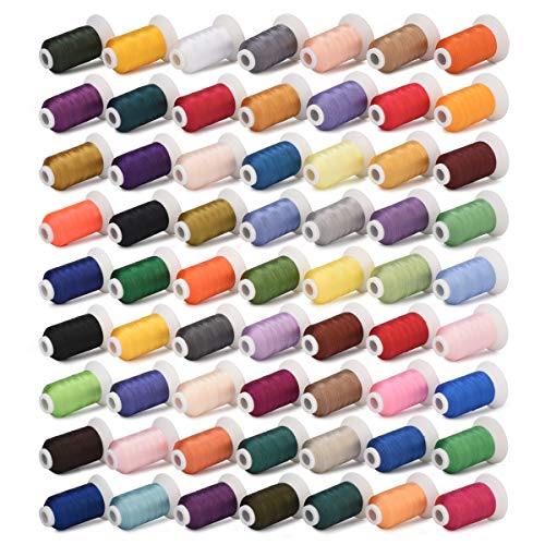 Simthreads 63 Colores de poliéster Hilo de Bordar - 500 Metros/Carrete