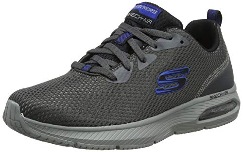 Skechers Dyna-Air, Zapatillas Hombre, Gris Charcoal Mesh Black Trim Ccbk, 43 EU