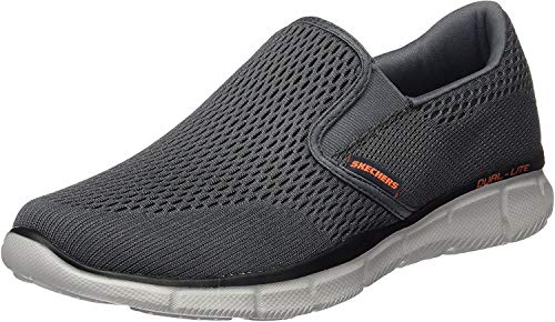 Skechers Equalizer-Double Play, Zapatillas de Deporte Exterior Hombre, Gris (CCOR Black Engineered Mesh/Trim), 42 EU