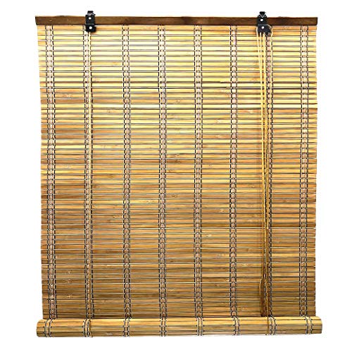 Solagua 14 Medidas de estores de bambú Cortina de Madera persiana Enrollable (60 x 175 cm, Roble)