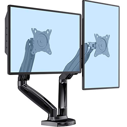 Soporte para monitor ErGear para pantalla de 13"-27" movimiento ajustable, de altura ajustable, para escritorio con inclinación -35°/ 50°. Giro de 180º. Rotación 360º, peso máximo 6.5KG VESA 75/100mm