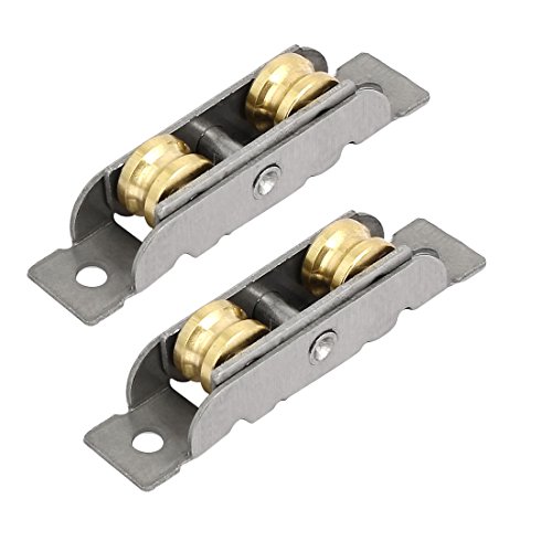 sourcingmap 12mmx8mm Barraillos dobles correderas 2pcs puerta de la ventana de guillotina Polea Rueda