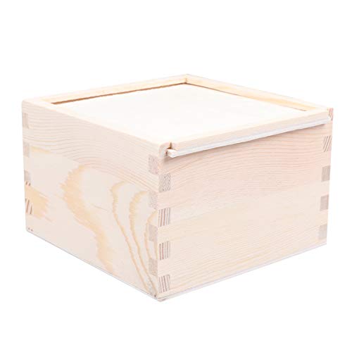 STOBOK 1 Unid Caja de Regalo Cuadrado Duradero Retro Soporte de Joyería de Madera Contenedor Caja de Almacenamiento Caja de Joyería para Fiesta Festival de Cumpleaños