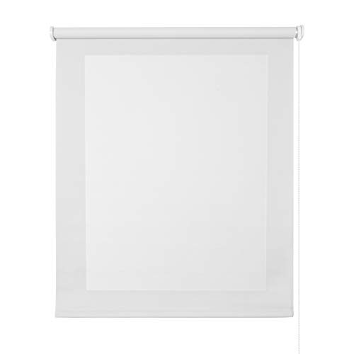 STORESDECO - Estor Screen, Estor Enrollable con Tejido Técnico para Puertas y Ventanas (45 cm x 180 cm, Blanco) | Estor Enrollable Aislante Térmico, Translúcido, Tamiza la Luz y Aporta Privacidad