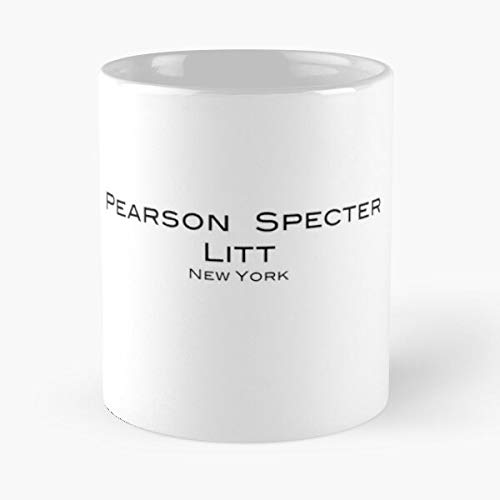 Suits Pearson Specter Litt Logo Classic Mug -11 Oz Coffee - Funny Sophisticated Design Great Gifts White-situen.