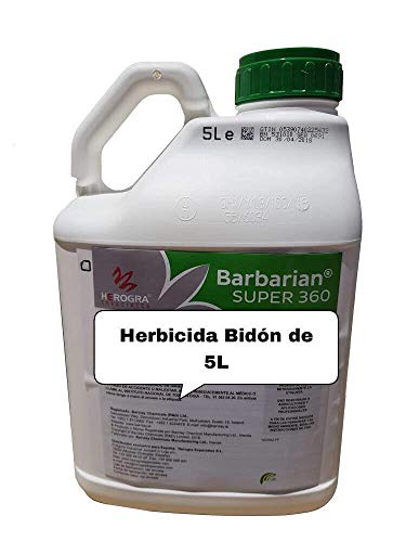 SUPER 360 Herbicida 5 litros Barbariani Maximo Control de Las Malas Hierbas Barbarian Herbicida Trata hasta 1666 m2 / m 1Lt Sin Lesion Superficial: Total absorcion 100% eficacia Envio 24/48 Horas