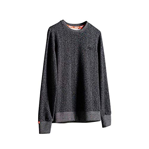 Superdry OL Classic Crew Sudadera, Naranja (Mid Charcoal Marl Birdseye 3ce), S para Hombre