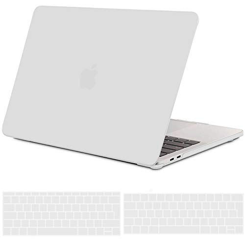 TECOOL Funda para MacBook Pro 13 2016 2017 2018 2019, Plástico Dura Case Carcasa + Tapa del Teclado para MacBook Pro 13.3 Pulgadas con/sin Touch Bar Modelo: A1706 A1708 A1989 A2159, Mate Transparente