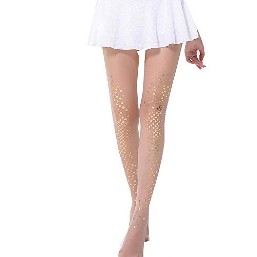 Tobe-U Medias de lentejuelas Tight Sparkle para mujer Pantimedias Sirena Medias espumosas