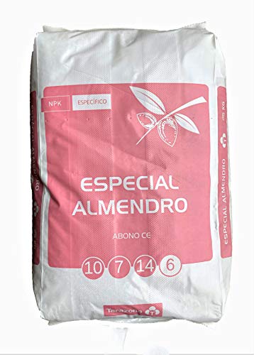 Todo Cultivo Abono Especial Almendro NPK (s) 10-7-14 (6) con Hierro (fe). Saco de 25 kg.