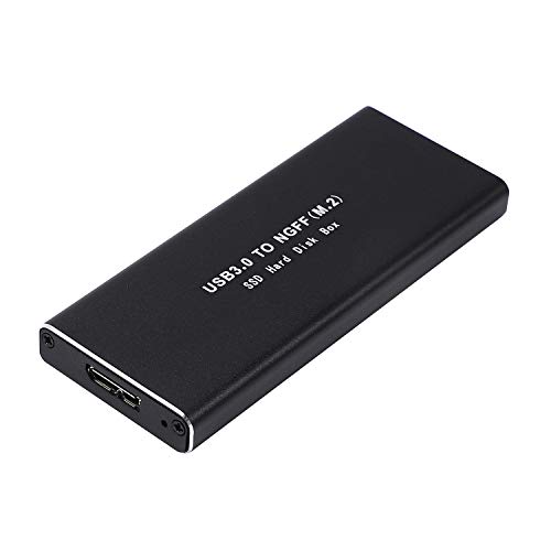 TOOGOO M.2 Ngff Ssd Sata a USB 3.0 Caja Adaptador Conversor Caja de Almacenamiento Recinto Externo con Destornillador para Disco Duro M2 Ngff Ssd (Negro)