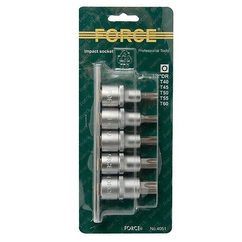 Torx T40 – 45 – 50 – 55 – 60 en rack – 5 puntas