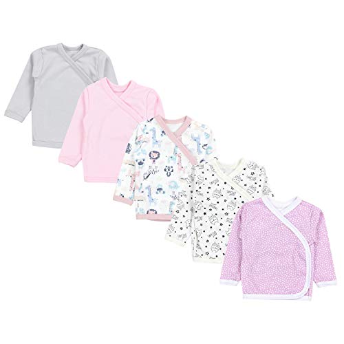 TupTam Camiseta de Bebé para Niña Manga Larga Pack de 5, Multicolor 9, 50