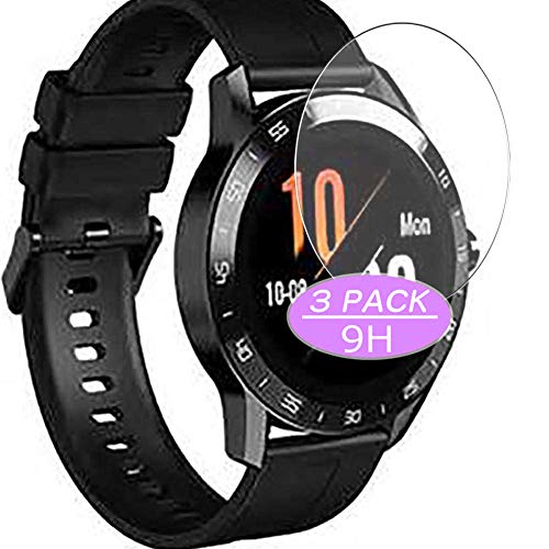 VacFun 3 Piezas Vidrio Templado Protector de Pantalla, compatible con Blackview BV-X1 smartwatch Smart Watch, 9H Cristal Screen Protector Protectora Reloj Inteligente