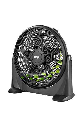 Venga! VG VT 3041 - Ventilador de suelo de 3 velocidades y 5 aspas, 50 cm, 90 W (negro)