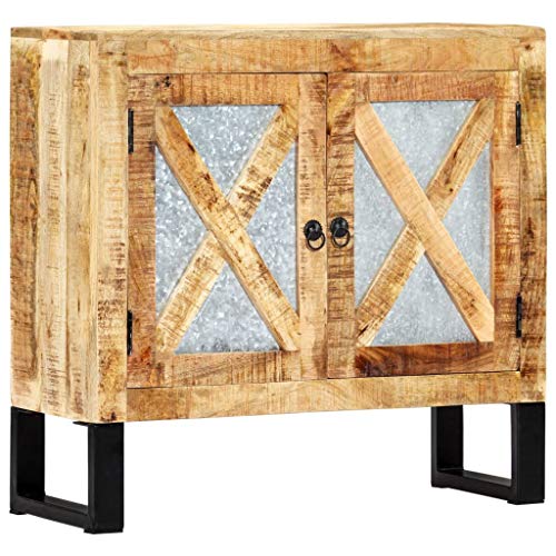 vidaXL Mango Aparador Comedor Madera Maciza Industrial Vintage Retro Diseño Rústico Mueble Buffet Salón Cocina 2 Puertas Armario Auxiliar Bufé Sala