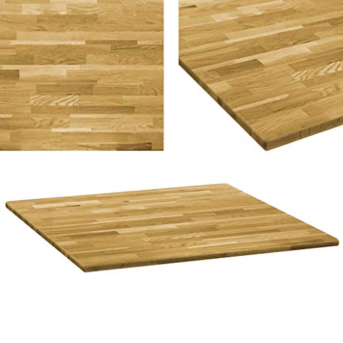 vidaXL Roble Tablero Mesa Cuadrado Madera 23 mm 70x70 cm Superficie Muebles