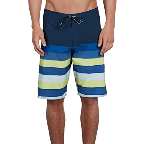 Volcom Lido Liney Mod 21 Blau Boardshorts Herren Pantalones Cortos, Color Verde Lima, 28 para Hombre