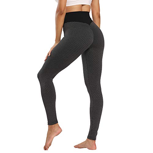 Voqeen Leggings De Gimnasio Push Up Mujer Sin Costuras Scrunch De Cintura Alta Leggins Pantalones De Yoga para Levantamiento De Glúteos, Mallas Deportivas para Correr con Control De Barriga