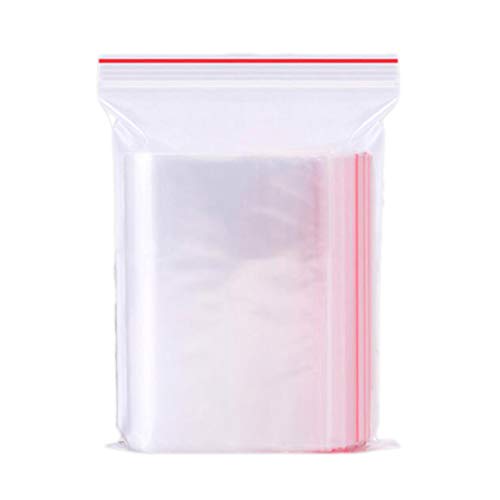 vosarea 100pcs Bolsas Ziplock plástico transparente auto-étanchéité 8 x 12 cm