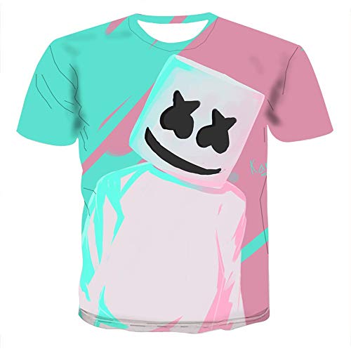 WEIYI BO Mens creativo 3D Candy Dj impresión novedad camiseta manga corta Txu - 350 M