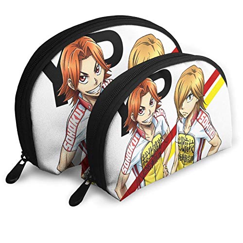 XCNGG Yowamushi Pedal Maquillaje Bolsa Bolsa de almacenamiento Monedero para mujeres Bolso multifunción Organizador Bolsa de almacenamiento de viaje Forma de concha con cremallera