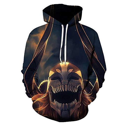 XiaoShuFC Parca, Sudaderas con Capucha Unisex De Manga Larga para Hombre Sudaderas con Capucha 3D