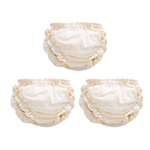 Yudesun Bebés Panties Calzoncillos Niñas - Braguitas Algodón Ropa Interior Niños Comodo Calzoncillos Transpirable Calzones 3 Piezas(3-6 Meses,Blanco)