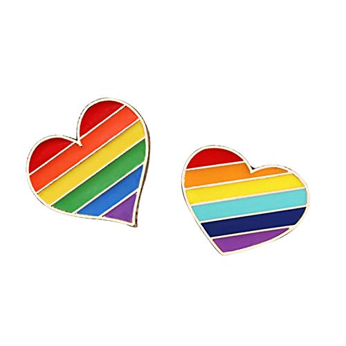 2~3Pc / Set Arco Iris Esmalte Pin Diseño Corazón Nubes Bandera Oveja Lápiz Creativo Broche de metal Orgullo gay Pines de solapa Insignia Juego de joyas 5, China