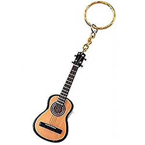 2503-25353-Llavero «Guitarra española» en Madera 7,5 centimetros