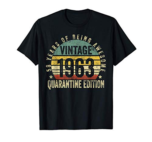 58th Birthday Retro Limited Edition 1963 Quarantine Birthday Camiseta