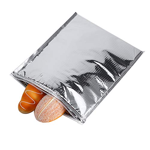 5Pcs Bolsa Térmica Paquetes Aislado de Comida Desechable Reutilizable Bolsas Bocadillos para Comidas para Llevar Camping Viajes ( tamaño : 30*35cm )