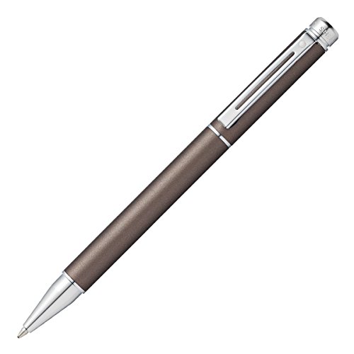 A. T. Cross Bolígrafo Sheaffer 200 Mate metálico gris con detalles cromados