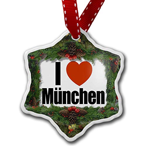 Adorno navideño I Love Munich/MÜNchen región: Bavaria Bayern, Alemania