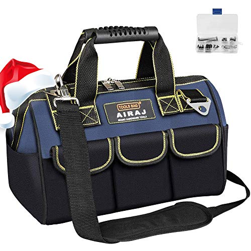 AIRAJ36*21 * 26CM Bolsa De Herramientas Multifuncional,Bolsa De Herramientas Impermeable,Correa De Hombro Ajustable,Adecuada Para El Hogar,Carpintería,Bolsa De Almacenamiento De Electricista