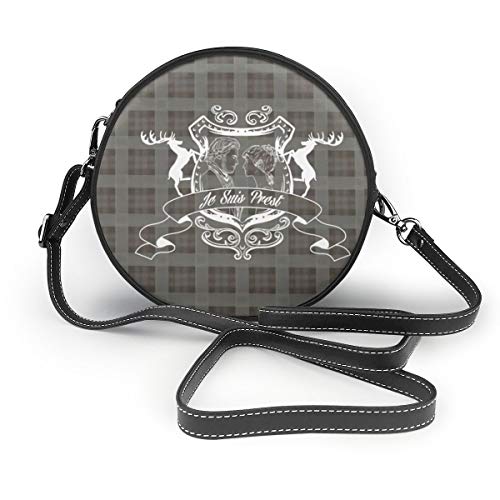 Ameok-Design Outlander - Bolso bandolera de piel sintética multifuncional, diseño de cuadros con texto en inglés With I'm Persuasive