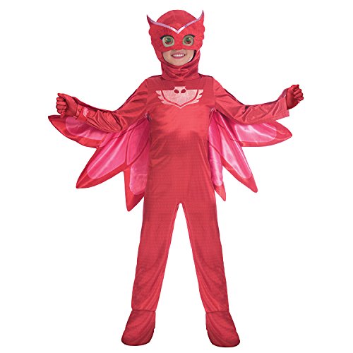 amscan- Disfraz de PJ Mask Owlette Luxe (5-6 años), multicolor, 7AM9902961