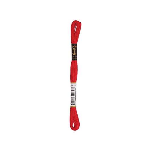 Anchor - 4635000 - Hilo para Bordar, 100% algodon, rojo vivo 09046