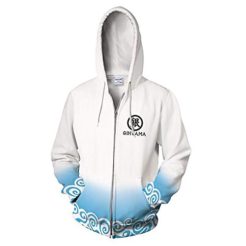 Anime Hoodie Pullover-Gintama Sakata Gintoki New Print Pullover-3D Print Cripper Sweater 2020 Nuevo otoño e invierno Unisex (Color : 5Y, Size : S)