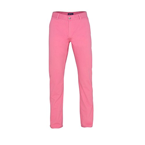 Asquith & Fox - Pantalones chinos casuales Modelo Classic para hombre caballero (Cintura 76cm x Reg/Rosa)