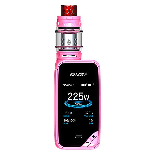 Auténtico SMOK X Priv Kit E iniciador de cigarrillos 225W TFV12 Prince Tank 8ml Sin nicotina sin humo de aceite (Auto Pink)