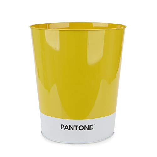 Balvi Papelera Pantone Color Amarillo Cubo de Reciclaje para la Oficina y el hogar Producto de papelería de diseño Moderno y Minimalista Lata 26x22x22 cm