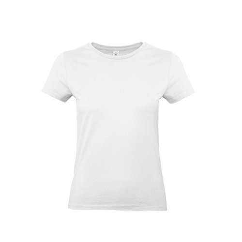 B&C - Camiseta básica para Mujer (Grande (L)) (Blanco)