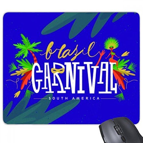 beatChong Hula máscara de Deslizamiento distinto del de Caucho Regalo de Mousepad del cojín américa del Sur Brasil Carnaval Elemento Rectangular del Juego ratón