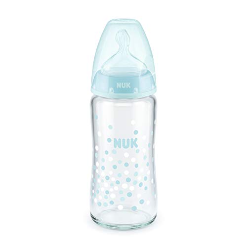 Biberón NUK First Choice+ Control de Temperatura de Cristal 240ml 0-6meses (Azul)