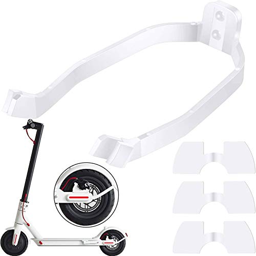 Boao Soporte de Guardabarros Trasero Soporte de Guardabarros y 3 Amortiguadores de Vibraciones de Goma para Xiaomi M365 Scooter Accesorios de Piezas de Repuesto de Scooter, Total 4 Piezas