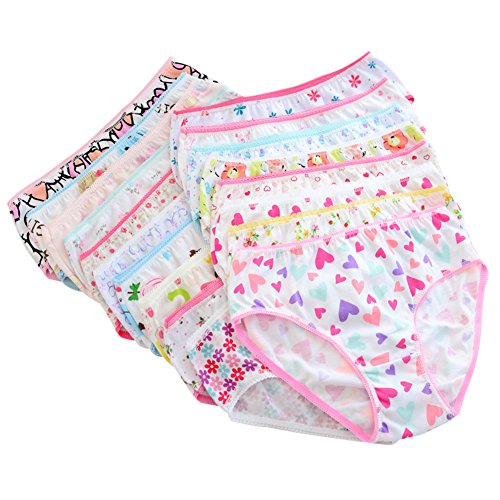 BOBORA Bragas Niña Ropa Interior Niñas Algodón Braguitas Calzoncillos Briefs 6Pack para 0-12 años