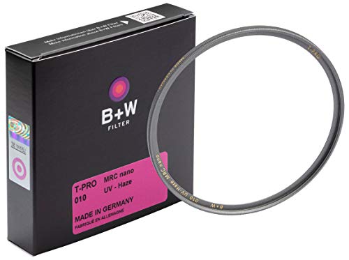 B+W 010 - Filtro Ultravioleta y Protector (52 mm, T-Pro, Acabado de Titanio, MRC Nano, 16 Capas, Super Slim, Premium)