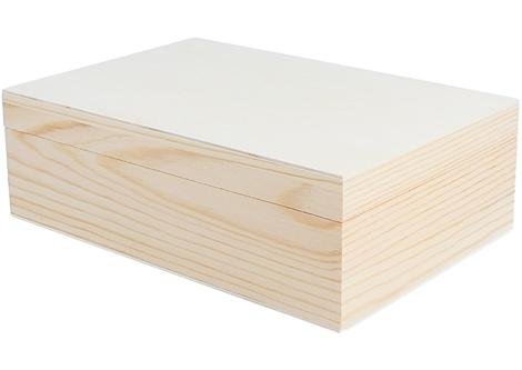 Caja de Madera de Pino Macizo para Decorar de 29x21x7cm